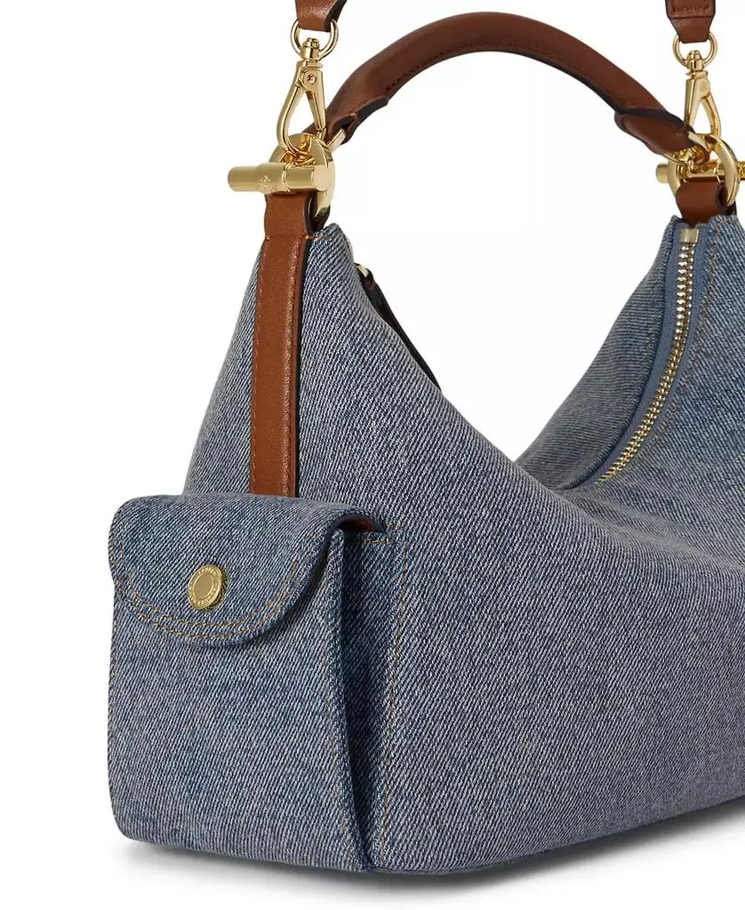 Ralph Lauren Blaike Small Washed Denim Slim Shoulder Bag 7