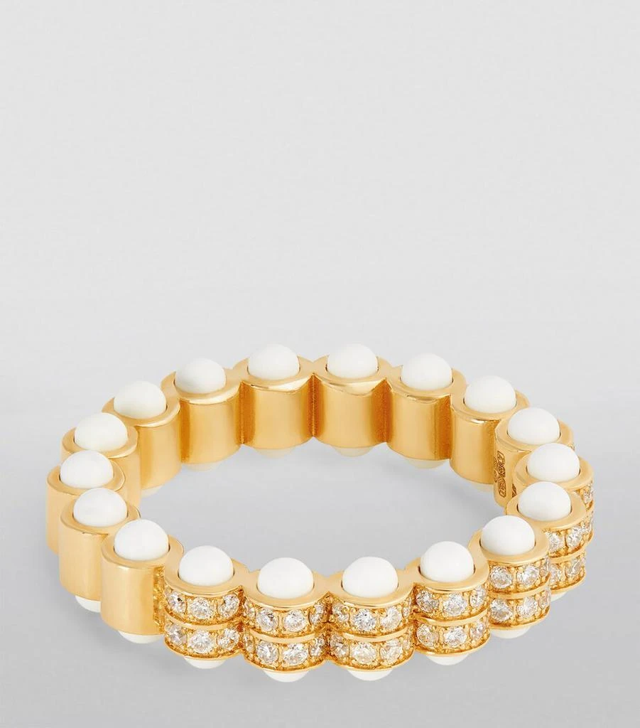L'ATELIER NAWBAR Yellow Gold, Diamond and Enamel The Hydrogen Ring 3