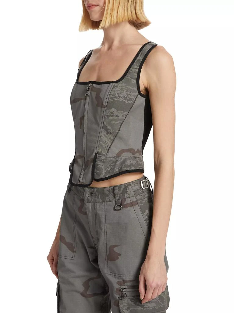 MARINE SERRE Bi-Camouflage Paneled Corset 4