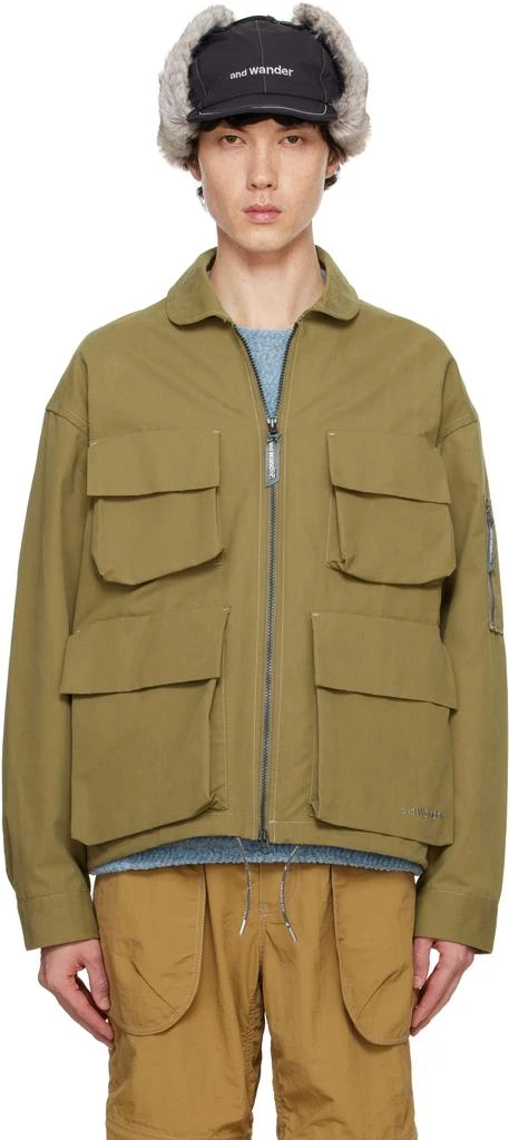 And Wander Beige C/PE Twill Field Jacket 1