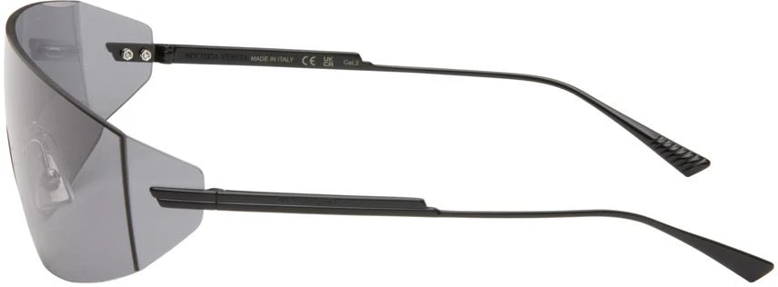 Bottega Veneta Black Futuristic Shield Sunglasses 3