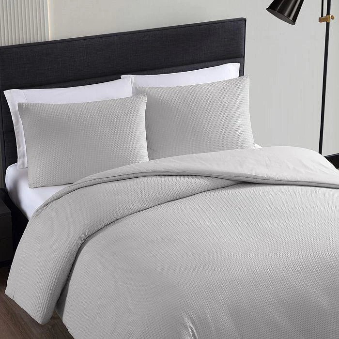Vera Wang Waffle Pique  Comforter Set, Queen 10