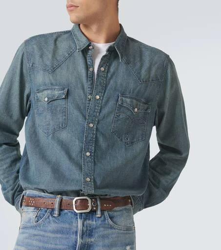 RRL Slim-fit denim shirt 5