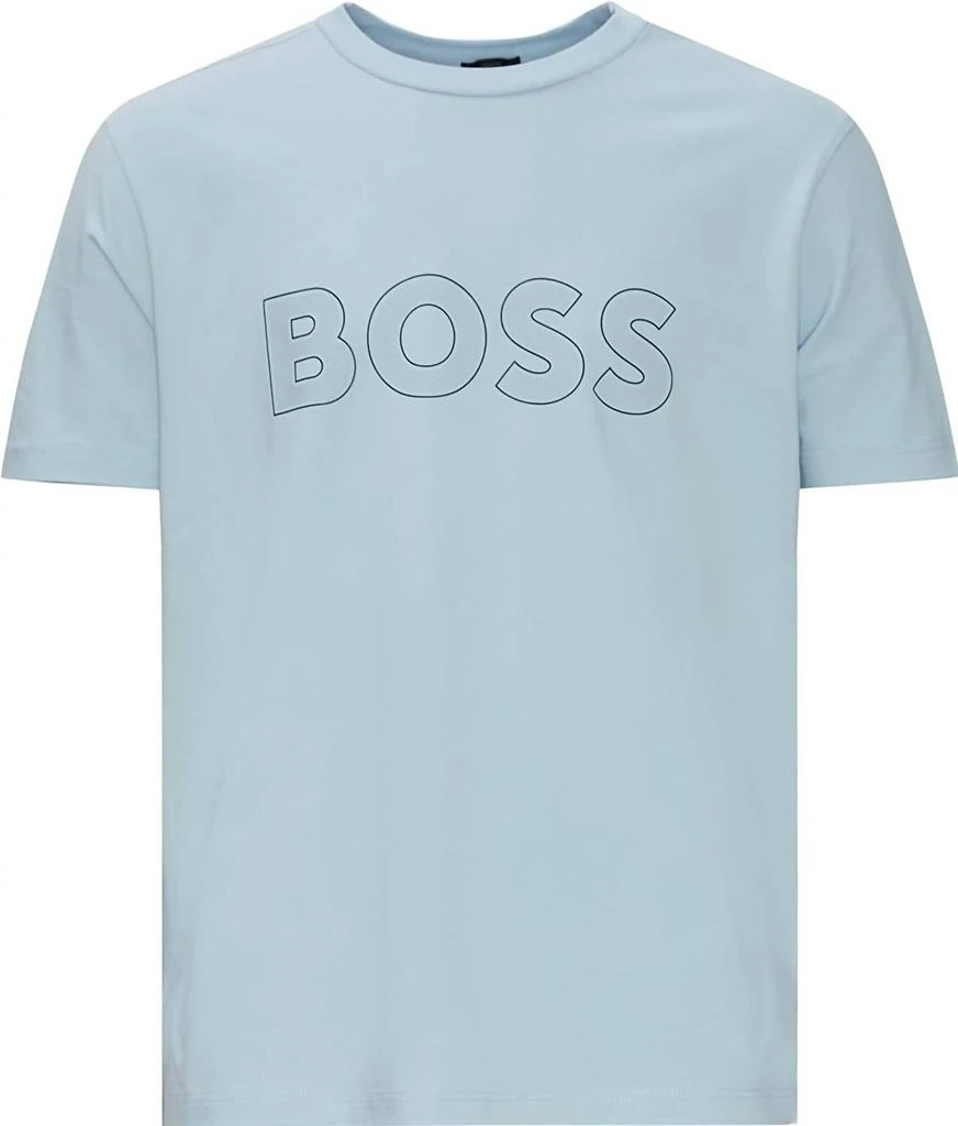 Hugo Boss Men Leisure Jersey T-Shirt In Light Blue 1