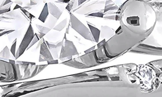 DELMAR Sterling Silver Created Moissanite Dew Ring 2