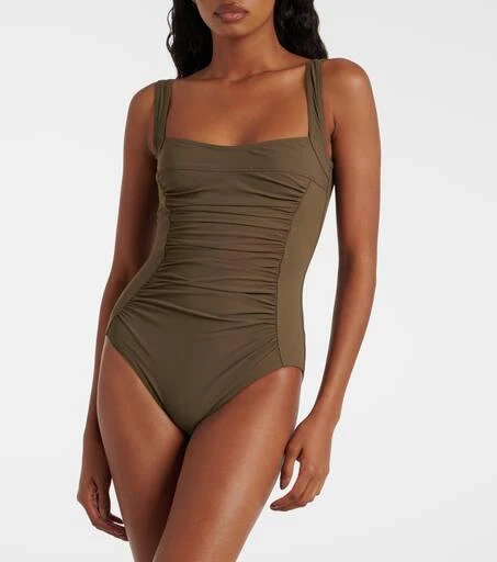 Karla Colletto Ruched square-neck swimsuit 2