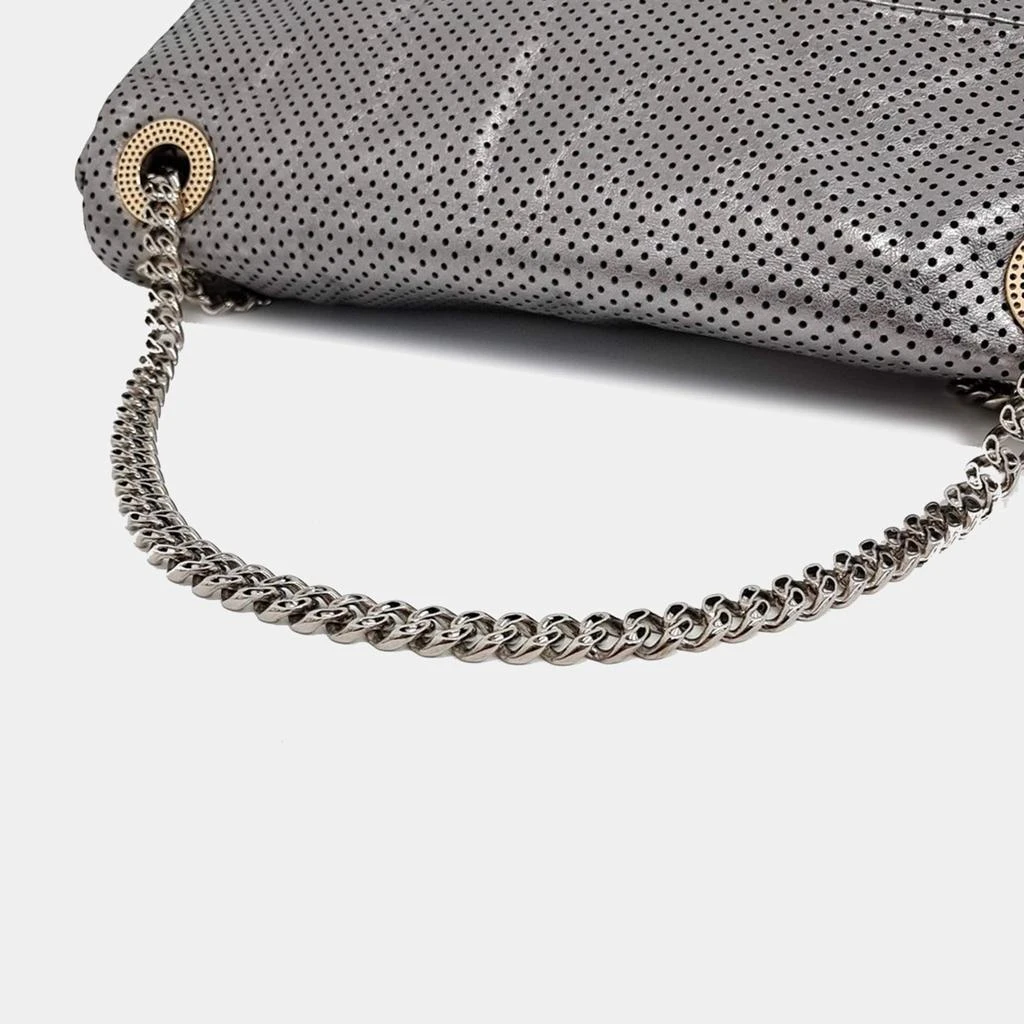 Chanel Chanel Metallic Silver Leather Purpo Chain Shoulder Bag 5