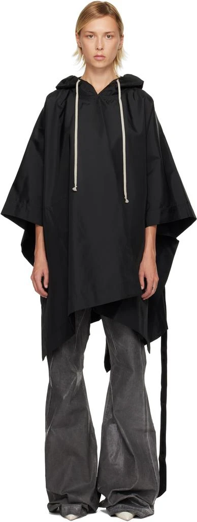 Rick Owens Black Concordians Poncho Hoodie 1