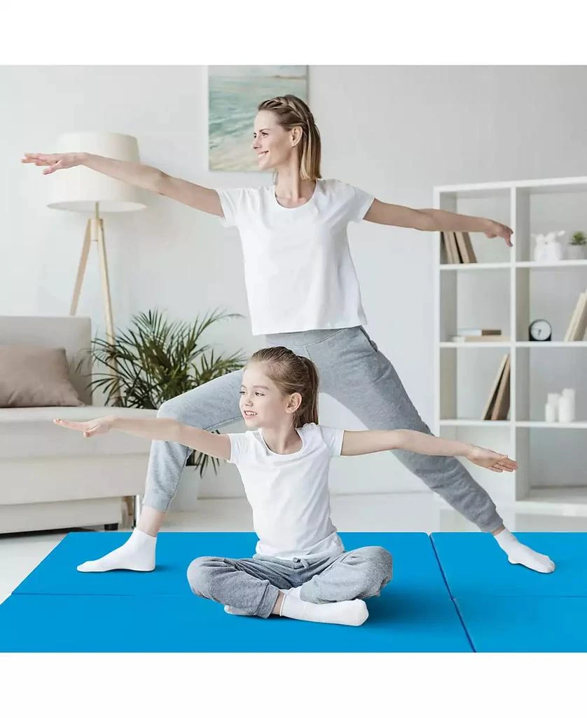 HONGGE 6 x 2 Ft Tri-Fold Gym Mat with Handles and Zippered Cover 2