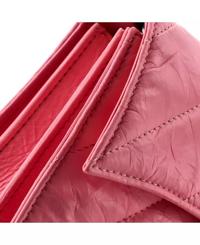 Pre-Owned Balenciaga XS Crush Chain Flap Bag Quilted Crushed Calfskin 6