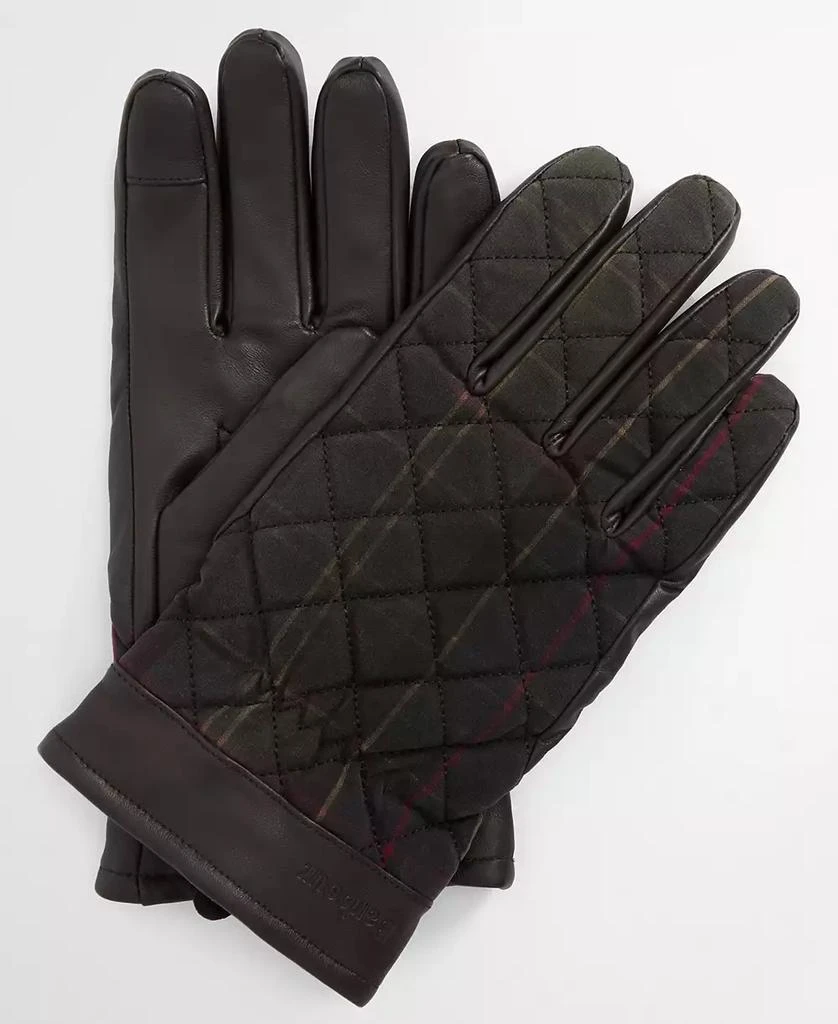 Barbour Men's Darwen Quilted Tartan Gloves 1