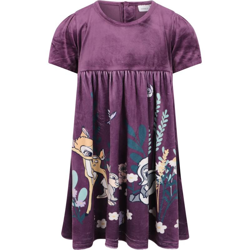 NAME IT® Animal print a line dress in purple