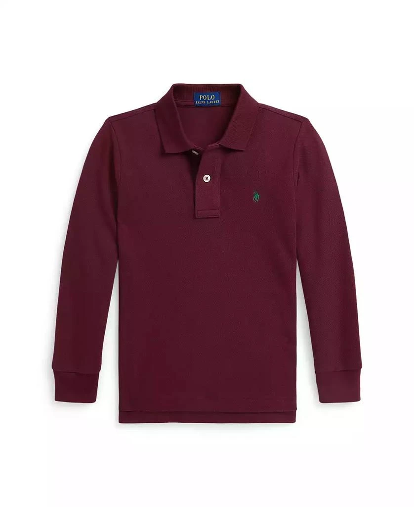 Ralph Lauren Toddler and Little Boys Cotton Mesh Long Sleeve Polo Shirt