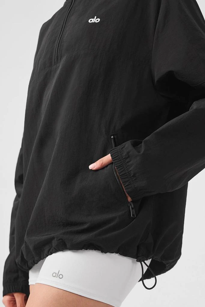 Alo Lightweight Takeaway Track Pullover - Black 3