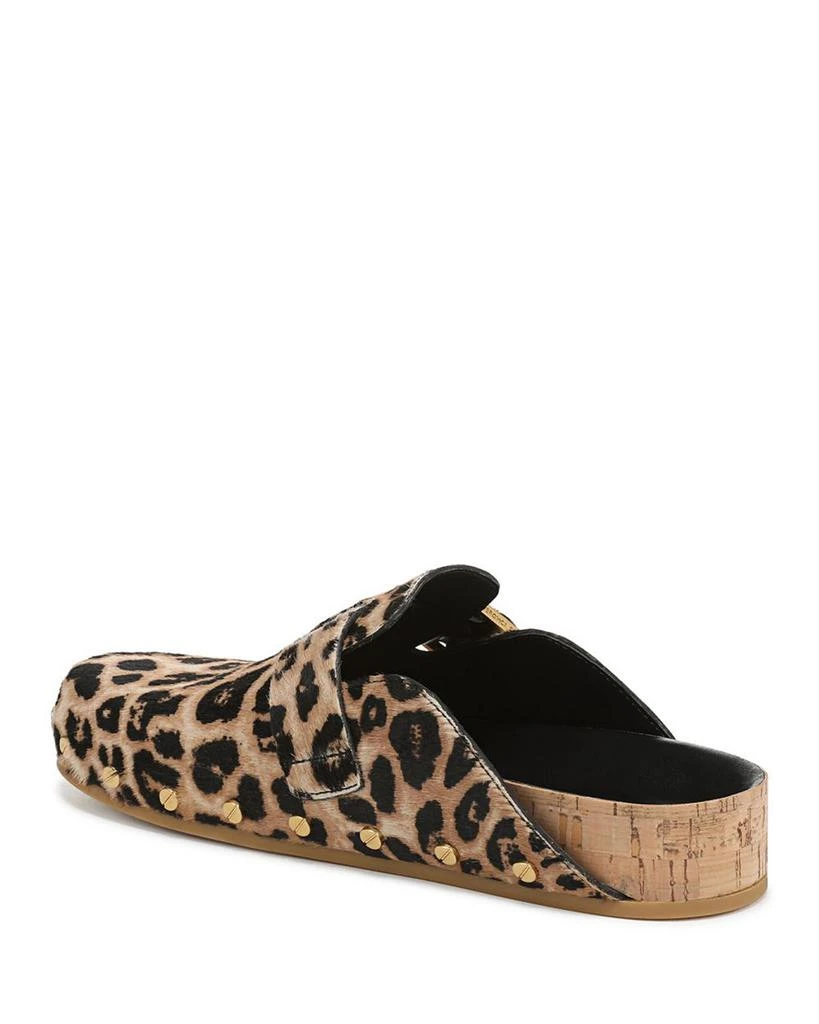 VERONICA BEARD Women's Fern Leopard Print Calf Hair Studded Clogs 5
