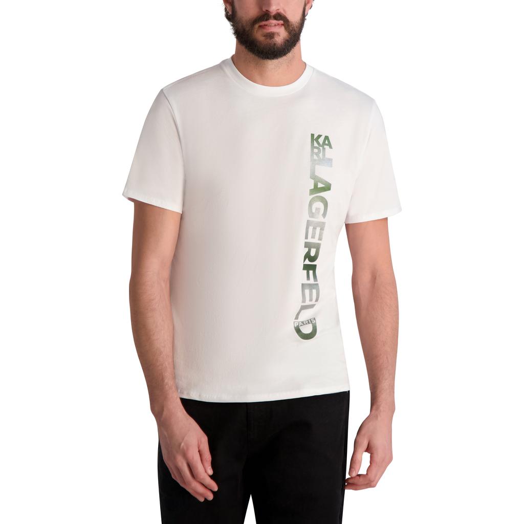Karl Lagerfeld Paris VERTICAL METALLIC LOGO T-SHIRT