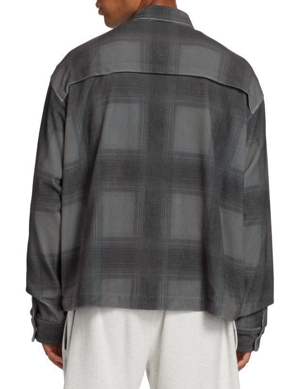 Stampd Cropped Plaid Button-Up Shirt