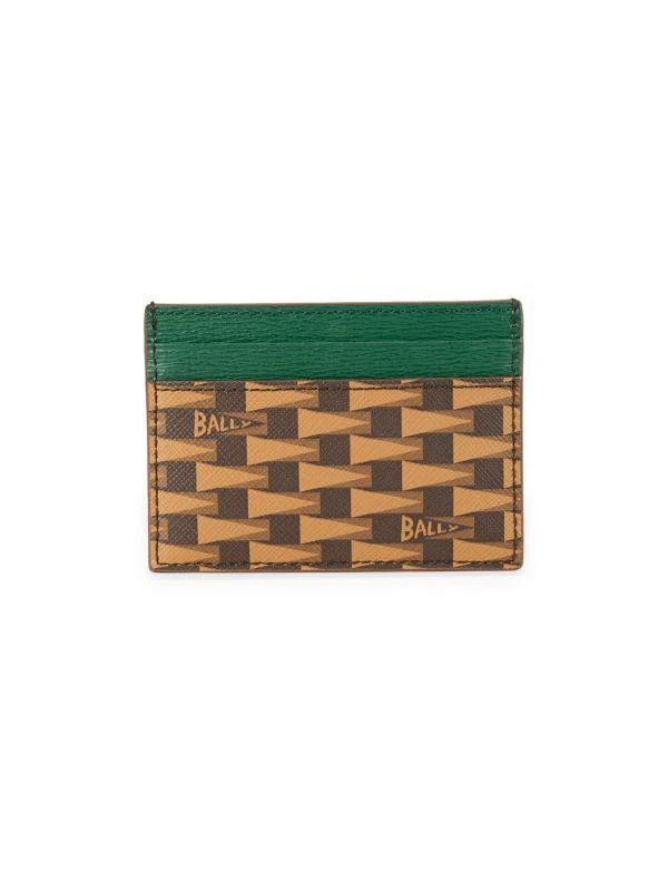 Bally Pennant Print Leather Card Case 2