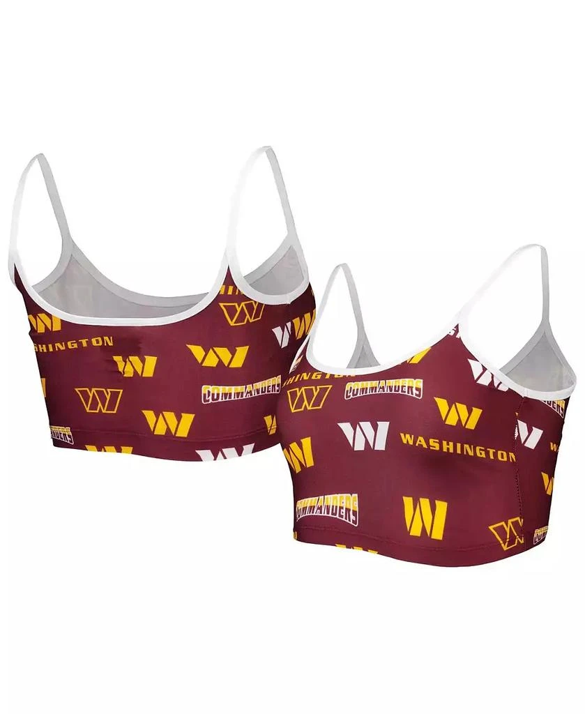 Concepts Sport Women's Burgundy Washington Commanders Breakthrough Allover Knit Lounge Bralette 1