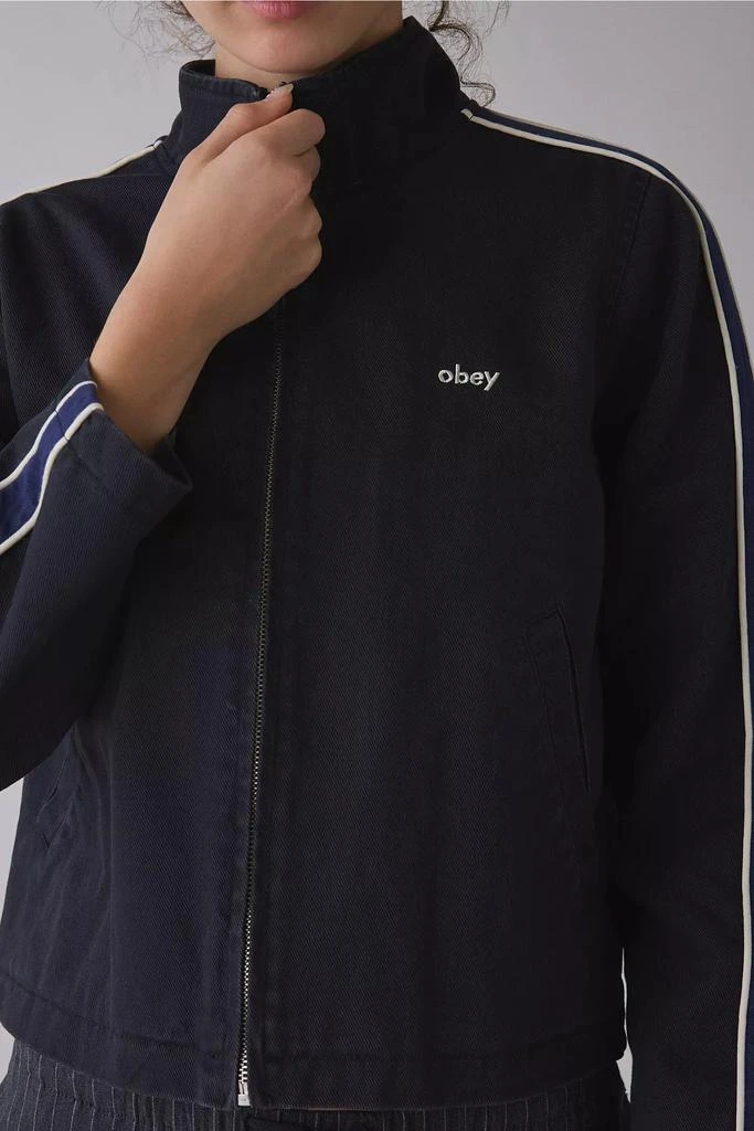 Obey OBEY Astrid Stripe Full-Zip Denim Jacket 5