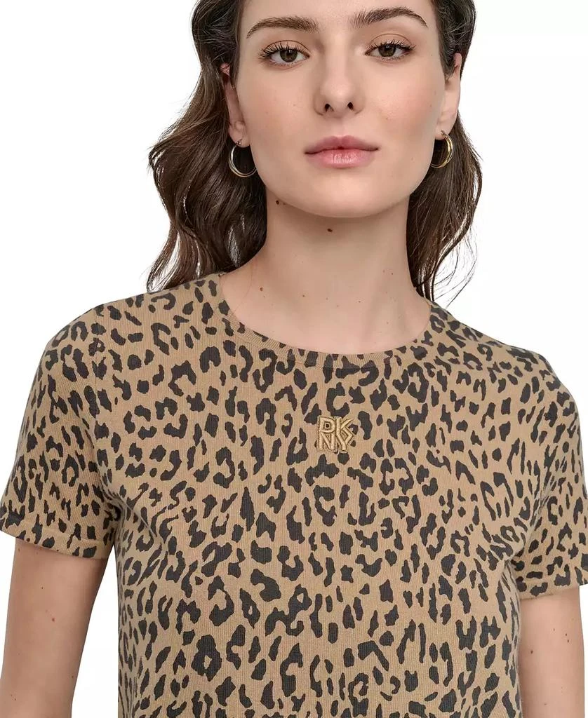 DKNY Petite Animal Print Short-Sleeve T-Shirt 4