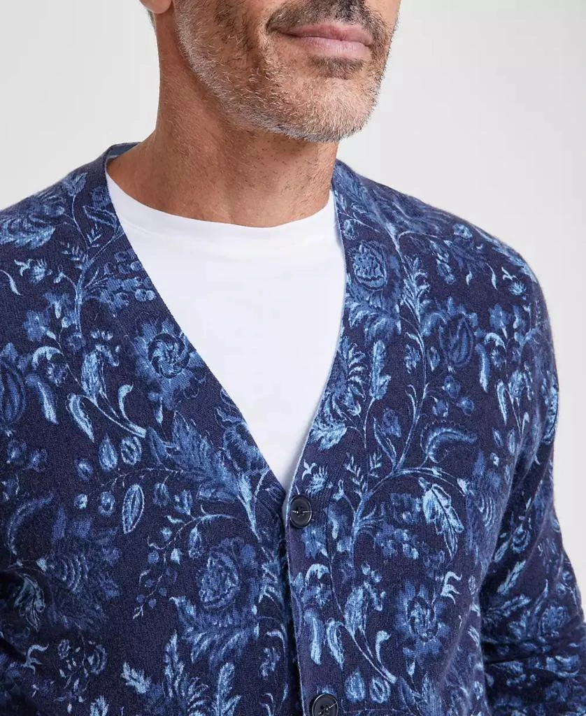 Club Room Men's Printed Cashmere V-Neck Cardigan Sweater, Created for Macy's 3