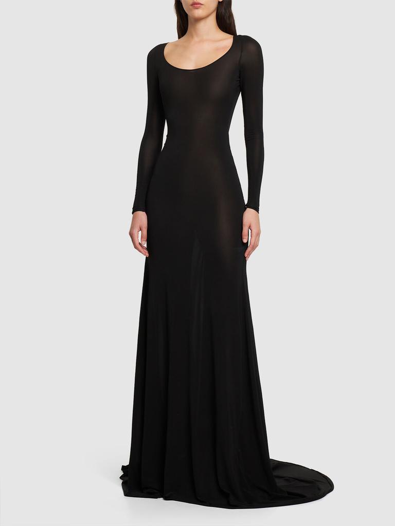 GIUSEPPE DI MORABITO Stretch Viscose Jersey Long Dress