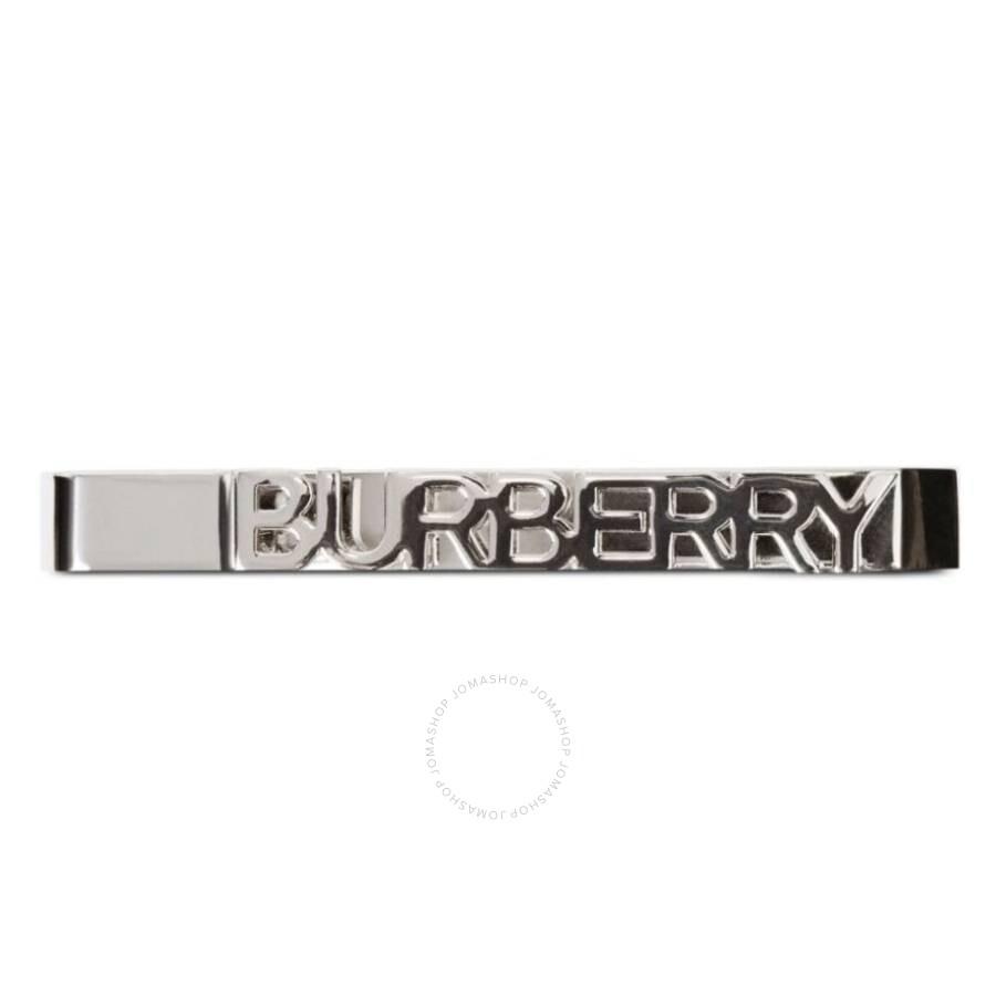 Burberry Palladium-Plated Logo-Detail Tie Pin