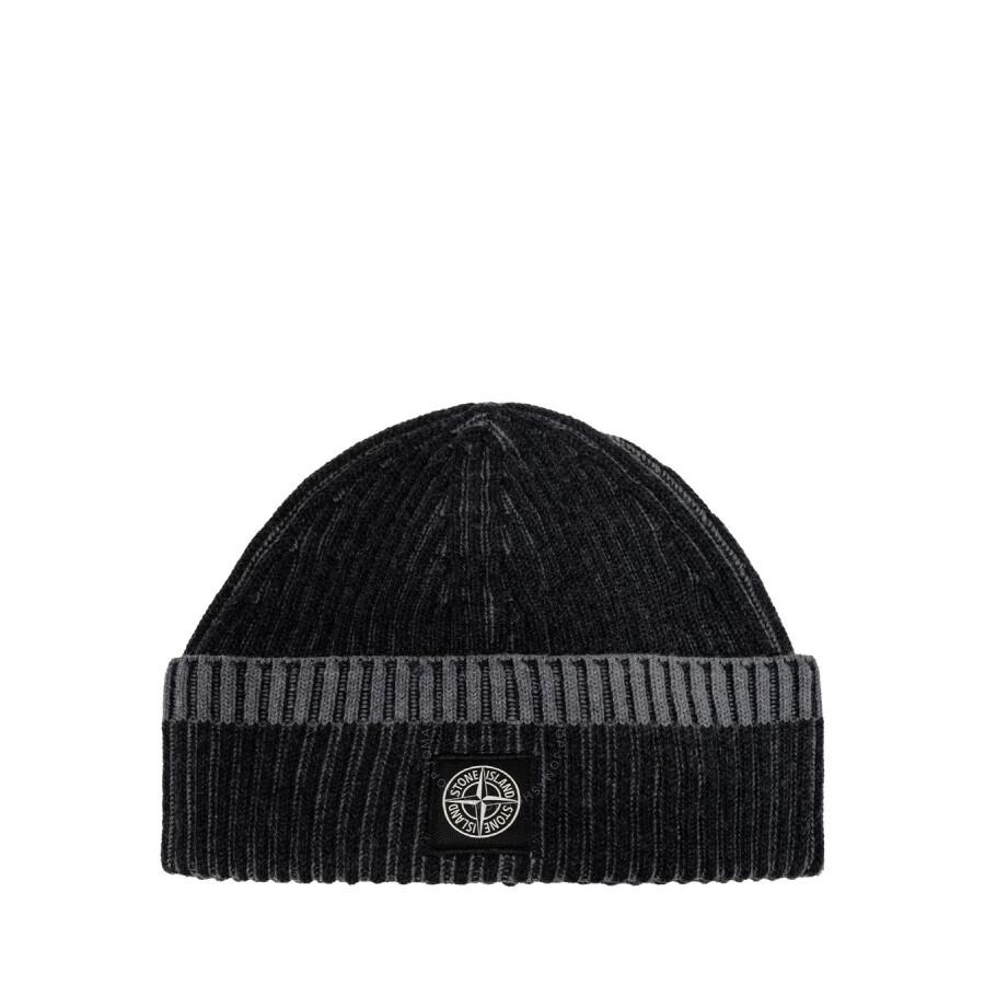 Stone Island Logo-Patch Virgin-Wool Beanie