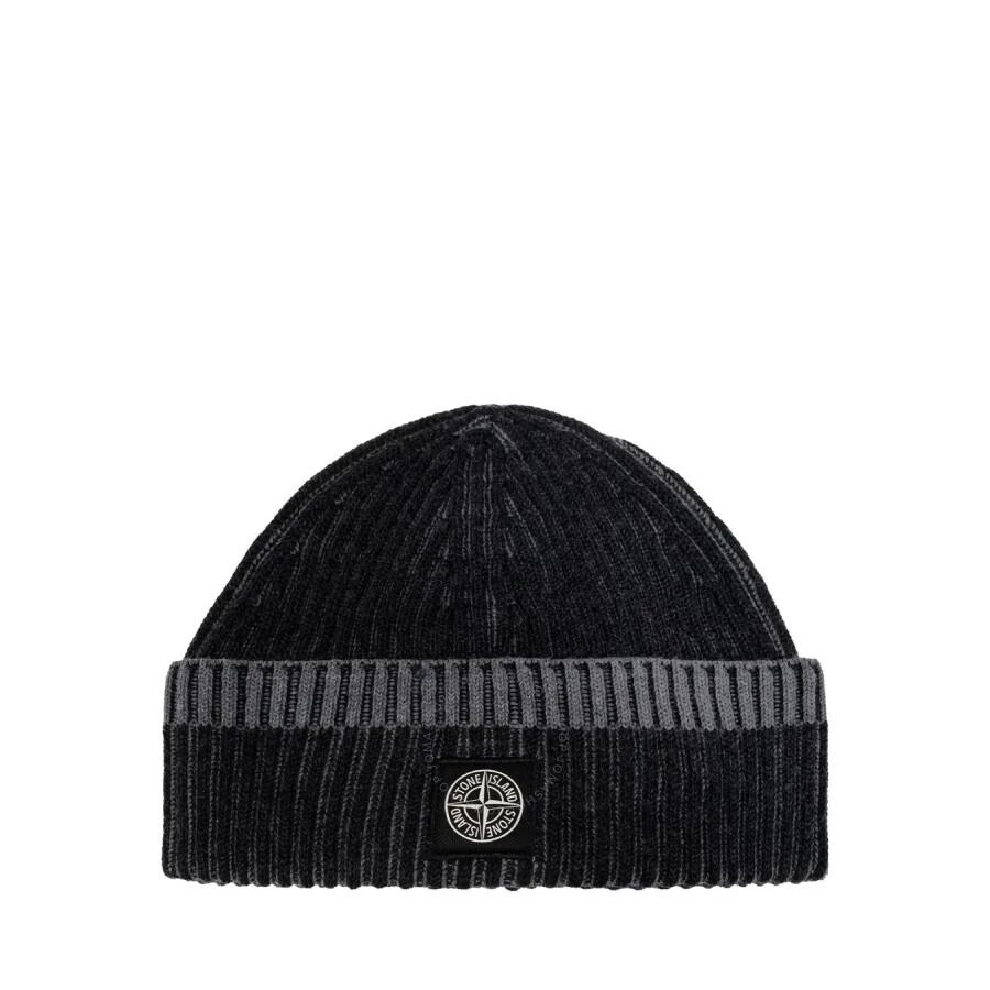 Stone Island Logo-Patch Virgin-Wool Beanie 1