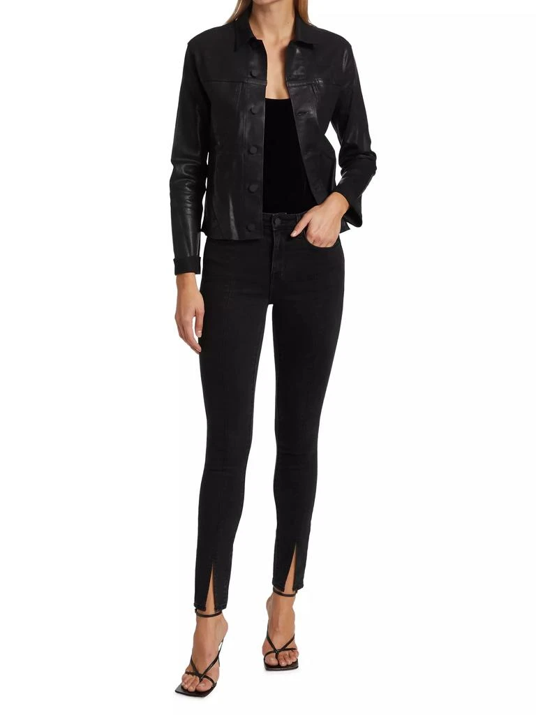L'Agence Janelle Coated Denim Jacket 2