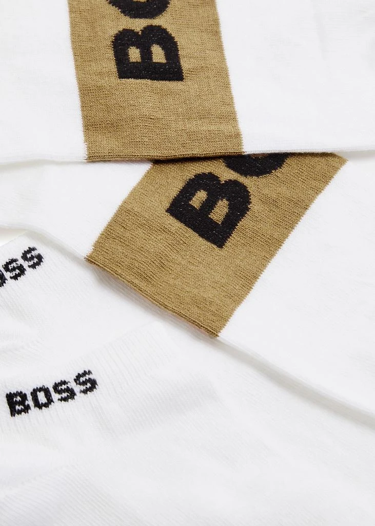 Hugo Boss Logo-intarsia cotton-blend socks - set of two 3