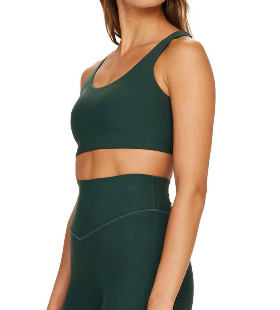 The Upside Peached Jade Sport Bra In British Racing Green