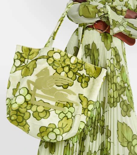 ETRO Pegaso leather-trimmed tote bag 2