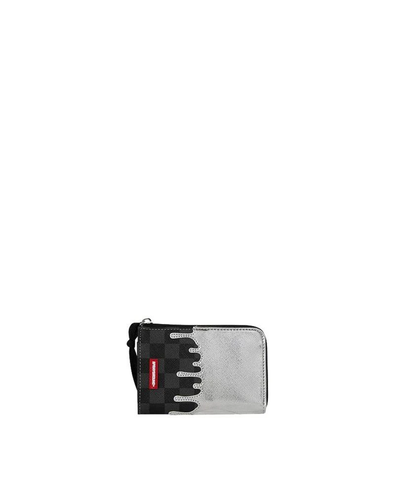 SprayGround Sprayground Silver Side Drip Shark Wallet