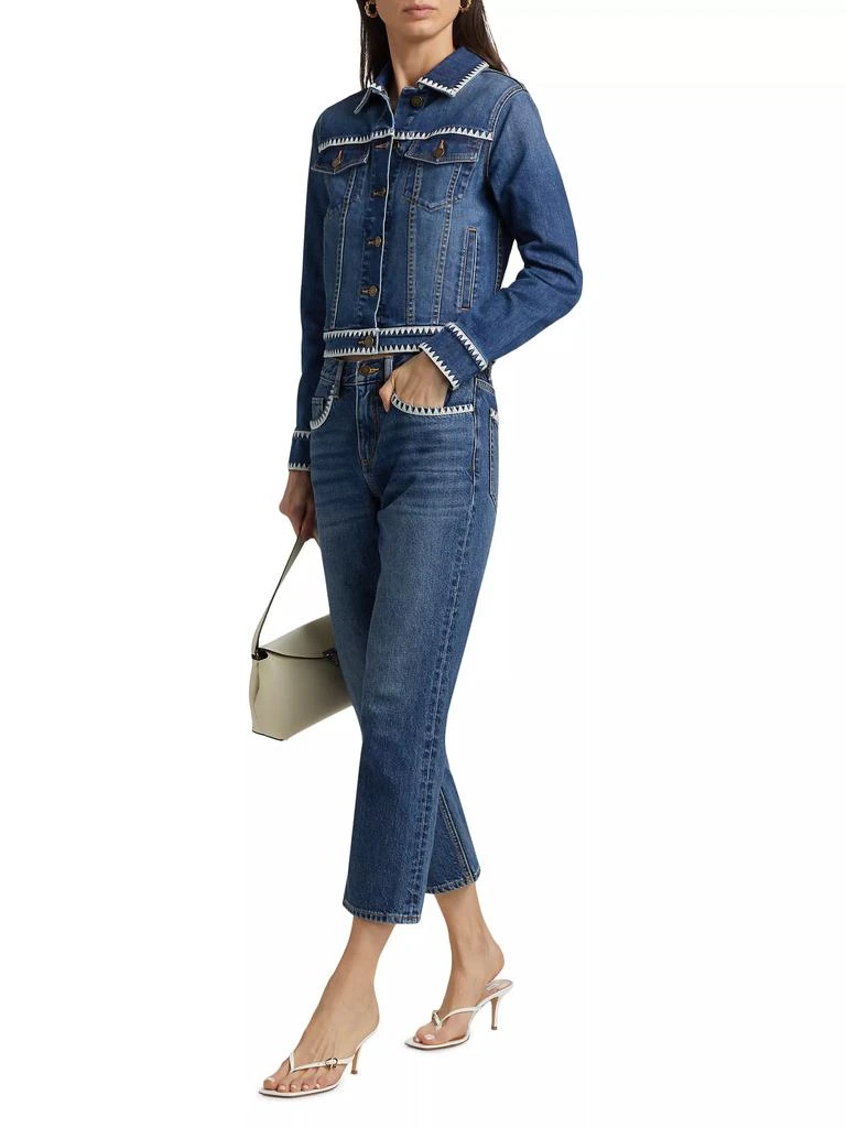 Ramy Brook Joy Embroidered Crop Jeans 2