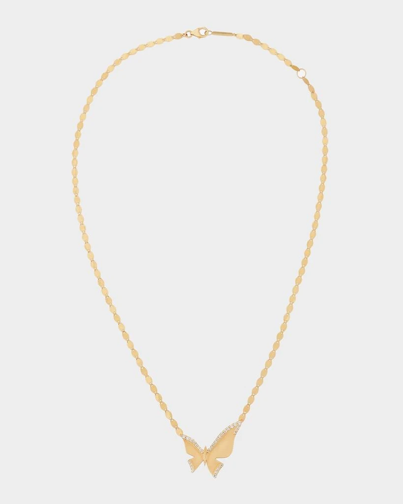 LANA Large Diamond Butterfly Charm Necklace
