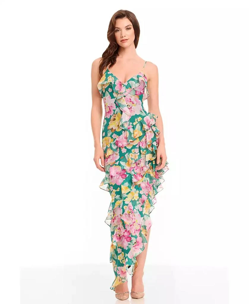 Dress The Population Women's Josefina Printed Ruffle-Trim Dress 1