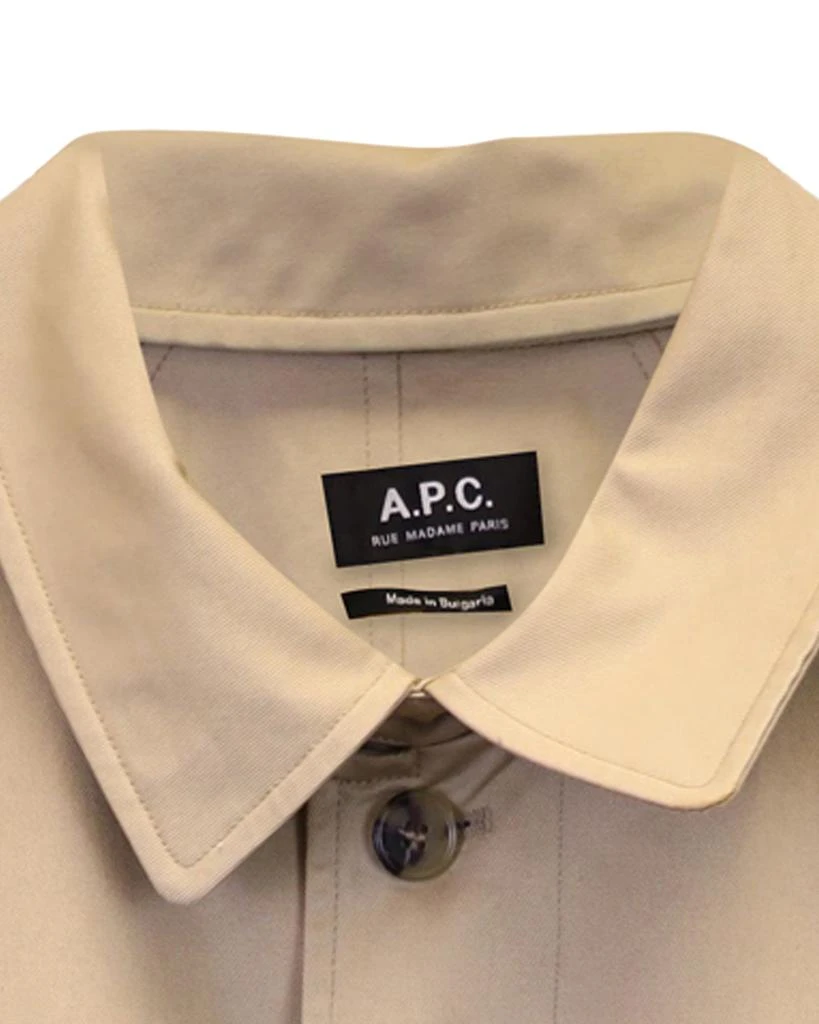A.P.C. Urban Mac Trench Coat in Beige Cotton 3