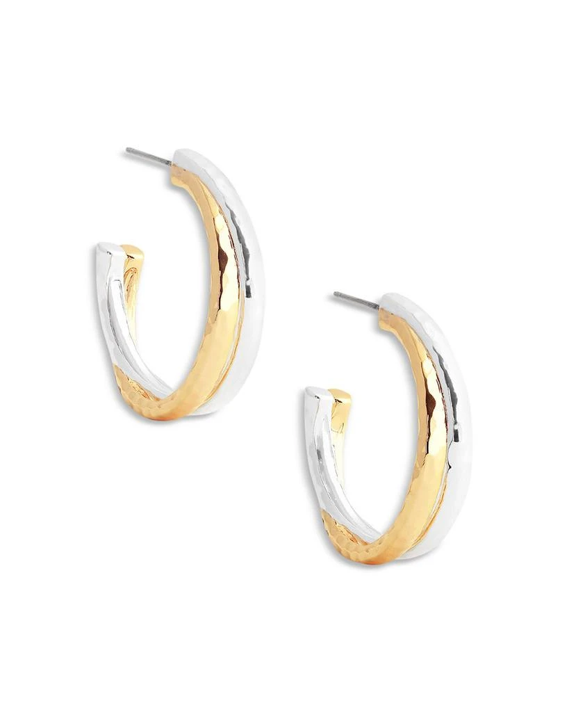 Anabel Aram Farrier 18K Yellow Gold Plated
Sterling Silver Hoop Earrings, 1" diameter 2