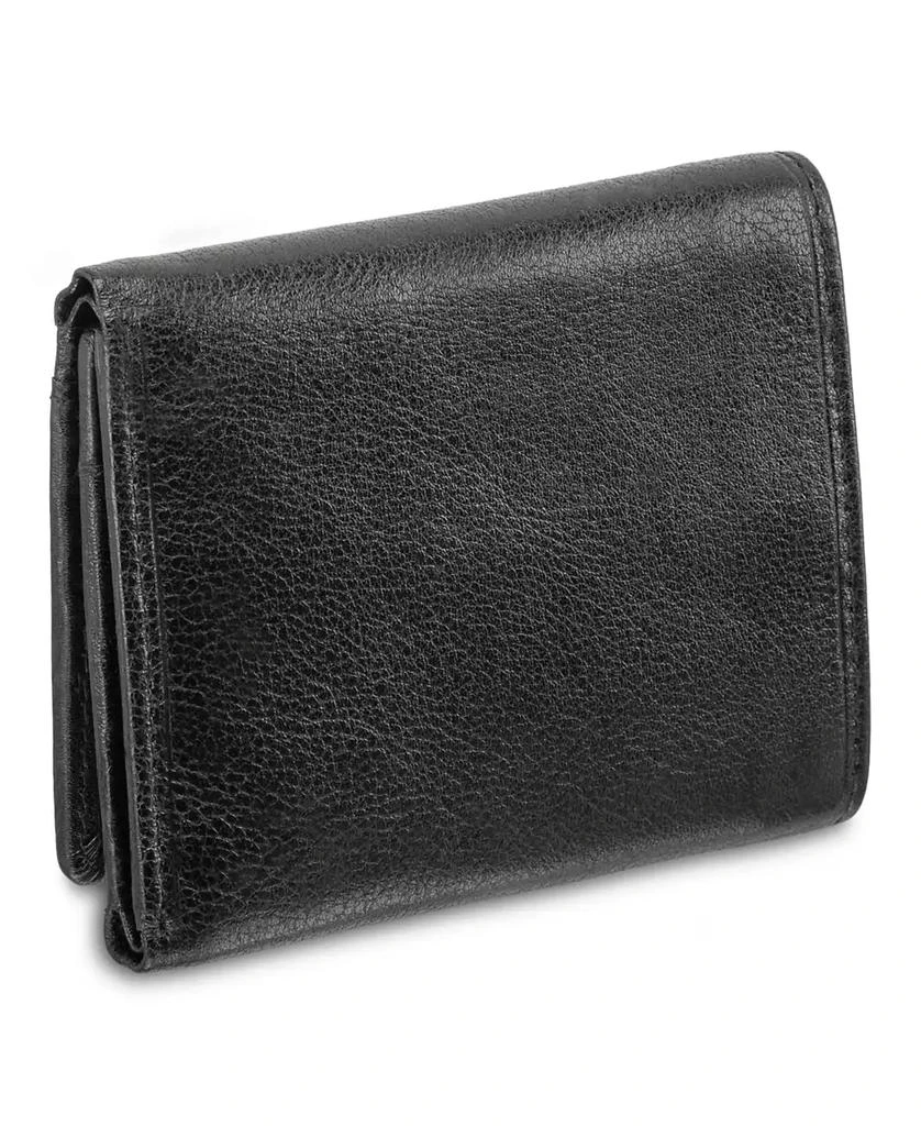 Mancini Leather Goods Men's Equestrian2 Collection RFID Secure Trifold Wallet with Coin Pocket 3