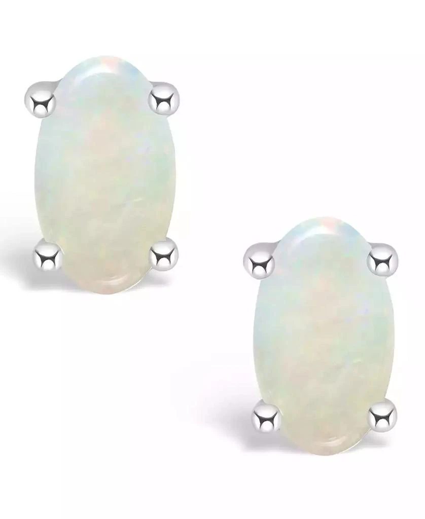 Macy's Opal (1/3 ct.t.w) Stud Earrings in 14K White Gold or 14K Yellow Gold 3