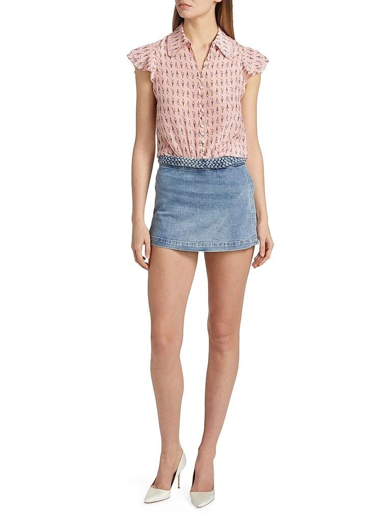 Alice + Olivia Martel Ice Cream-Print Silk Blouse 2
