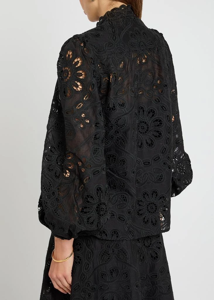 Zimmermann Rhiannon embroidered cotton blouse 3