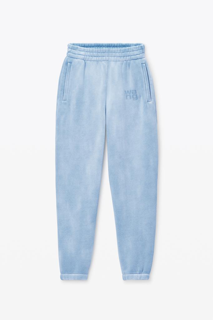 Alexander Wang puff logo sweatpant in structured terry