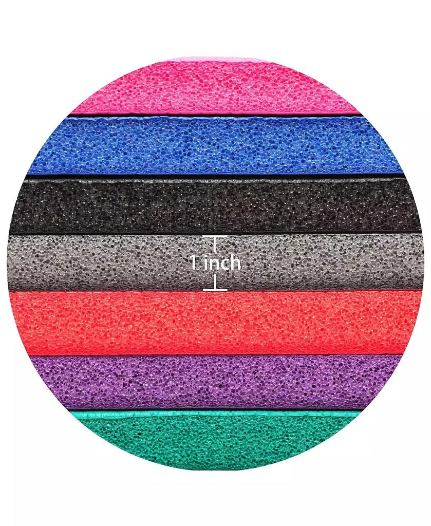 Signature Fitness 1" Extra Thick Exercise Fitness Yoga Mat w/ Carry Strap, Green 3