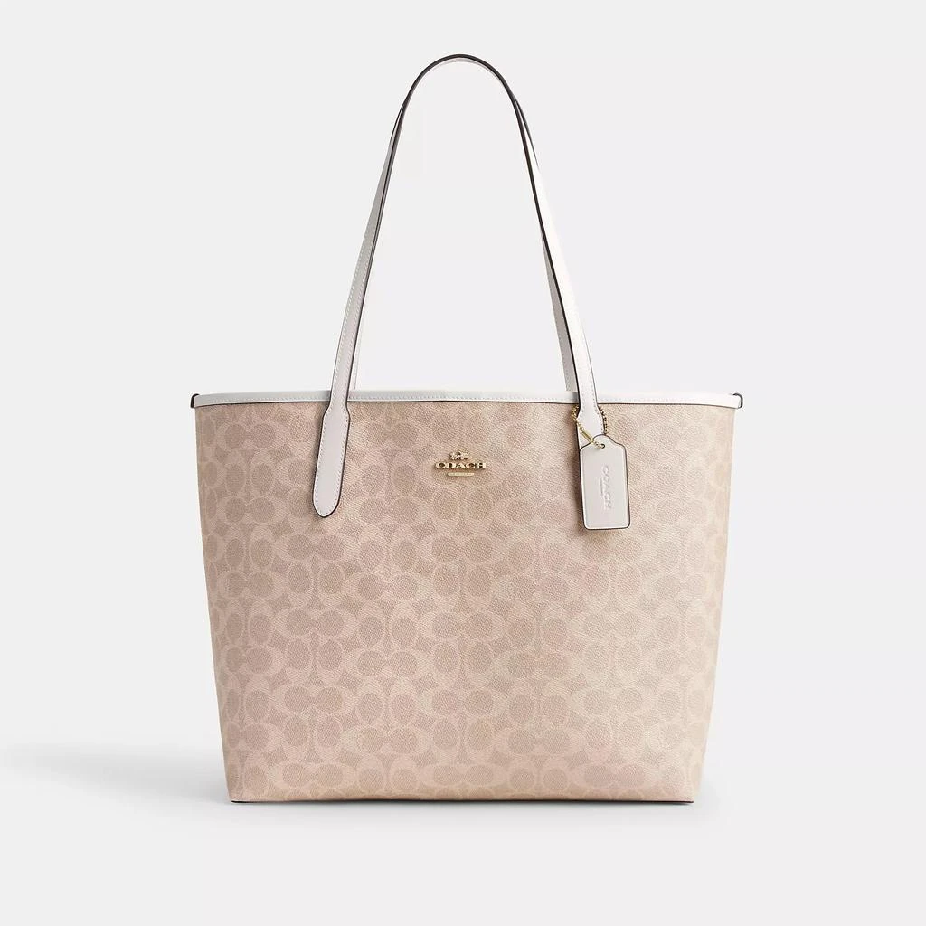 Coach Outlet City Tote Bag In Signature Canvas 1