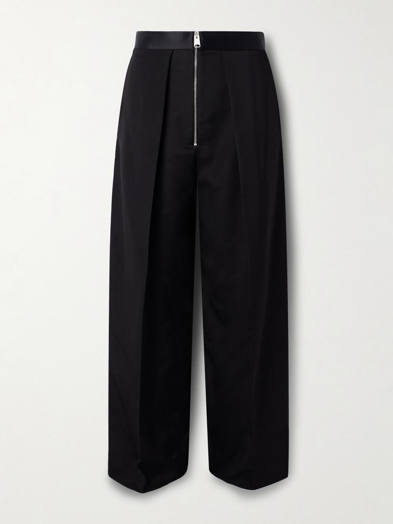 Khaite Khaite - Marine Zipped Crepe Wide-Leg Pants - Brown