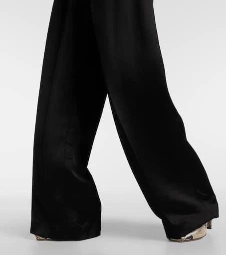 Khaite Marinta high-rise satin wide-leg pants 5