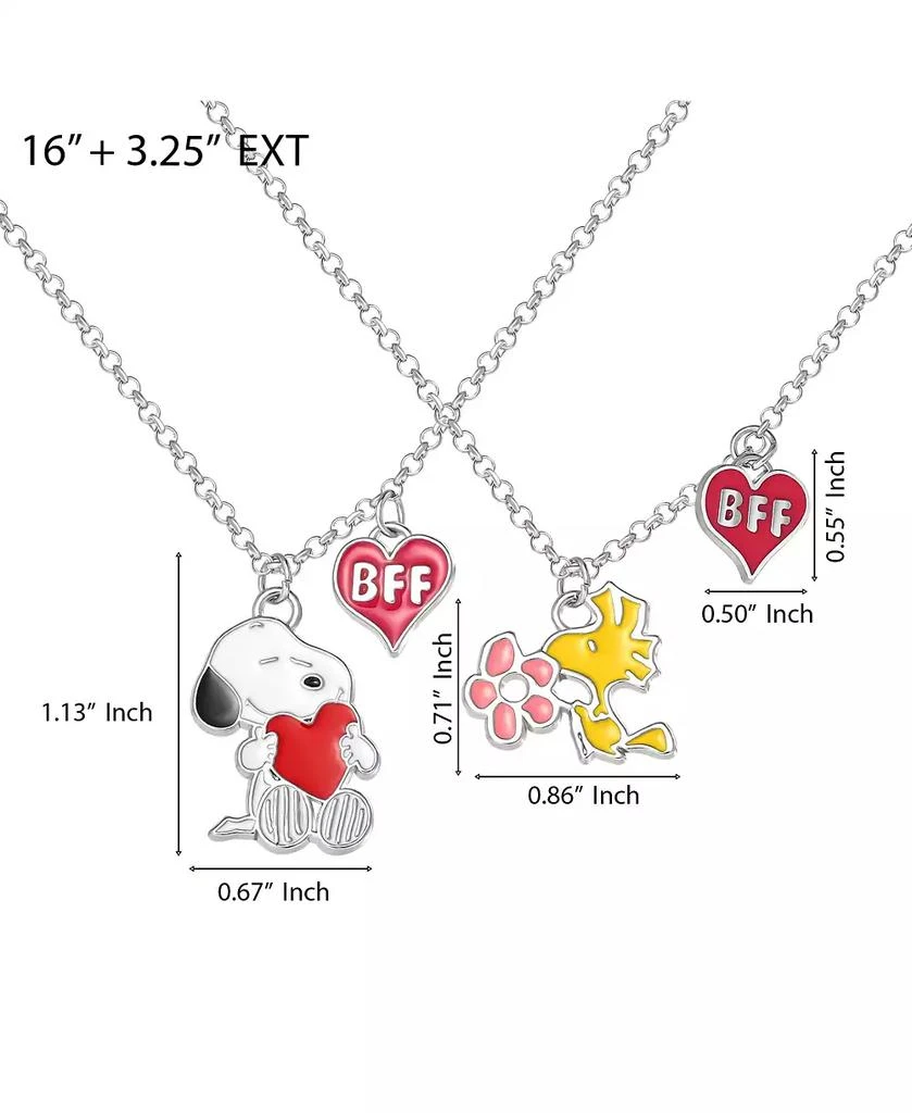 Peanuts Snoopy Woodstock BFF 2 Piece Necklace Set 16" Officially Licensed 6